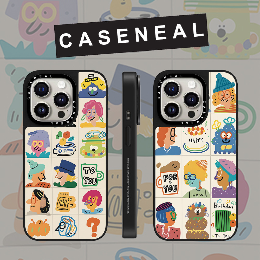 CASENEAL Graffiti สาว avatar matte เคสโทรศัพท์สําหรับ iPhone 17 Pro Max 16 ProMax 15Pro 14 Plus 13 12 โทรศัพท์กันกระแทกขอบนุ่มฮาร์ดป้องกันกรณี