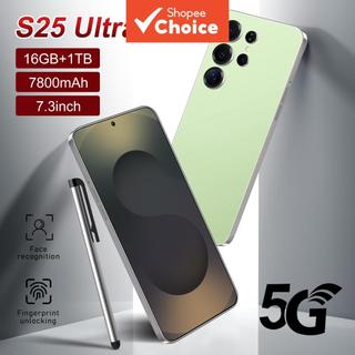  S25 Ultra 5G Smartphone Android para Jogos, Celular com Câmera de 108MP e 16GB+1TB