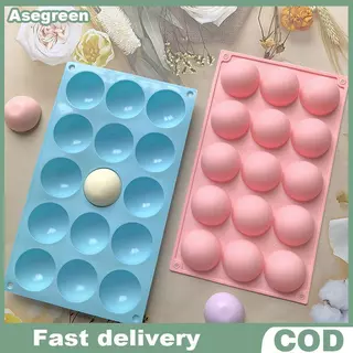 [Asegreen] 3D Ball รอบครึ่งทรงกลมแม่พิมพ์ซิลิโคนสําหรับ DIY Baking Pudding Mousse ช็อกโกแลตเป็นมิตรกับสิ่งแวดล้อมแม่พิมพ์เค้กอุปกรณ์ครัวเครื่องมือ