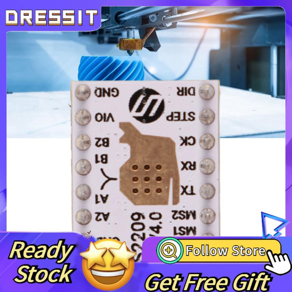 Dressit-th Dressit-th Ultra Mute 3D เครื่องพิมพ์ TMC2209 V3.1 Stepper Motor ไดร์เวอร์โมดูลฮีทซิงค์อั