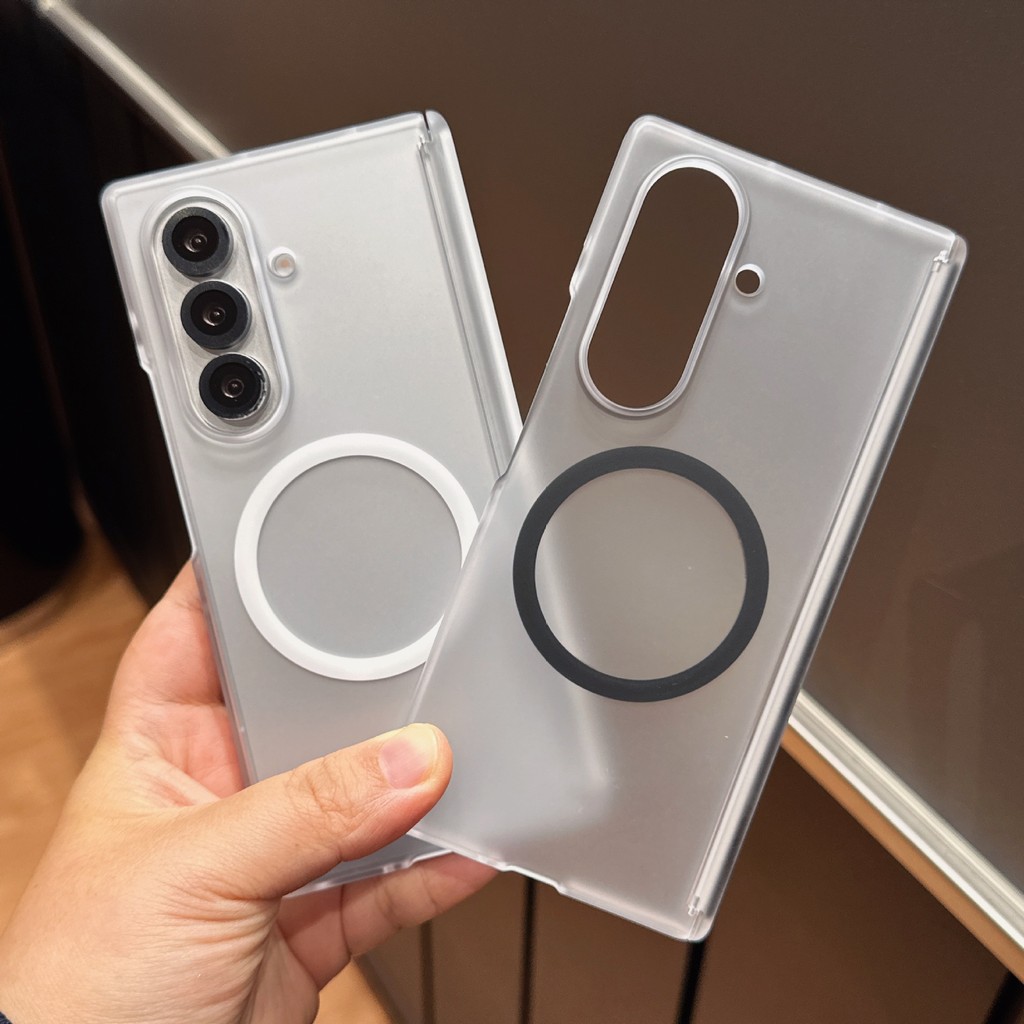 เหมาะสําหรับ Samsung ZFold7 เคสโทรศัพท์ผิว Feel Frosted Dual Central Axis Magnetic Zfold7 พับป้องกัน