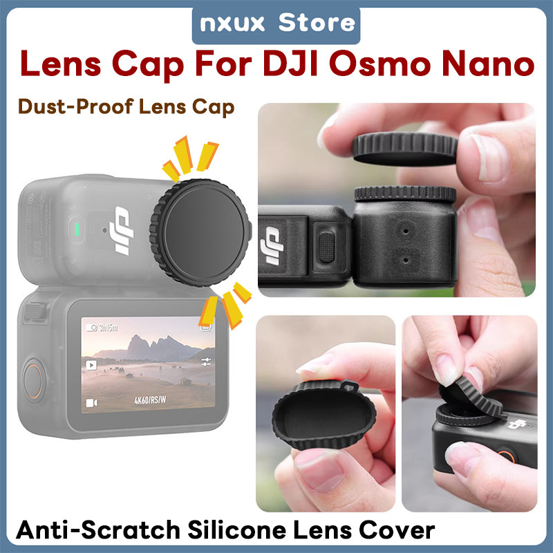 ฝาป้องกันเลนส์ซิลิโคนสำหรับ DJI Osmo Nano กรณีป้องกันฝุ่นลดน้ำหนักเบาเลนส์หมวกอุปกรณ์เสริมกล้อง