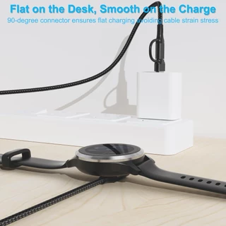 สายชาร์จและเครื่องแปลงสำหรับนาฬิกา Garmin 2-in-1 245/255/955, สายข้อมูล USB Type-C สำหรับ FENIX x7/7x/6/6x/6s