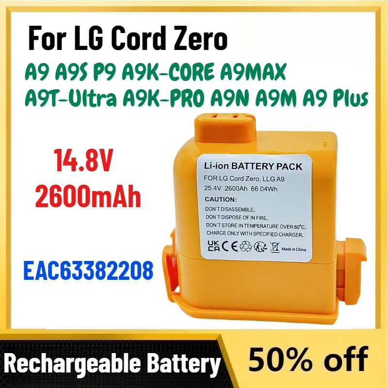 2600mAh 14.8V EAC63382208 แบตเตอรี่ลิเธียมไอออนสําหรับ LG สายไฟ Zero A9 A9S P9 A9K-CORE A9MAX A9T-Ul