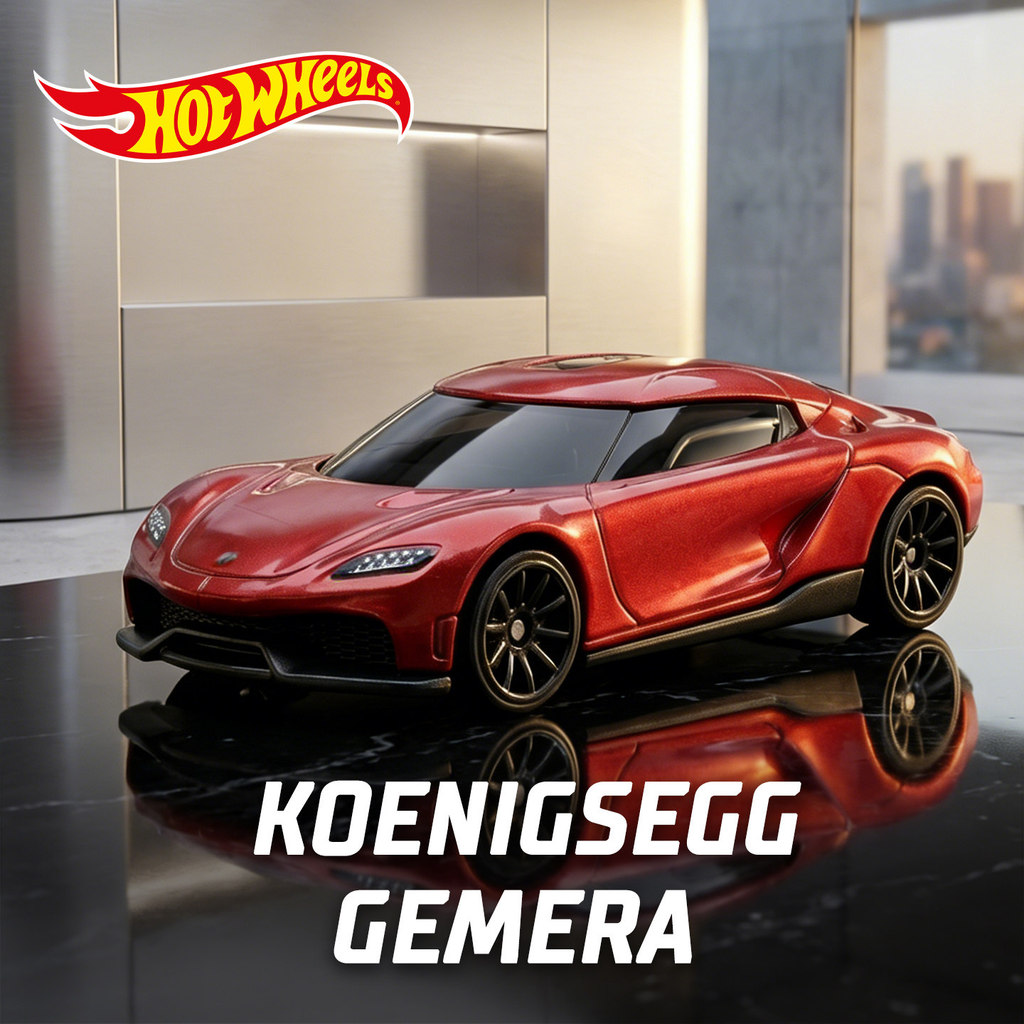 [คลังสินค้าพร้อมจัดส่งที่รวดเร็ว] Hot Wheels Alloy Small Sports Car Koenigsegg Koenigsegg Gemera จํา
