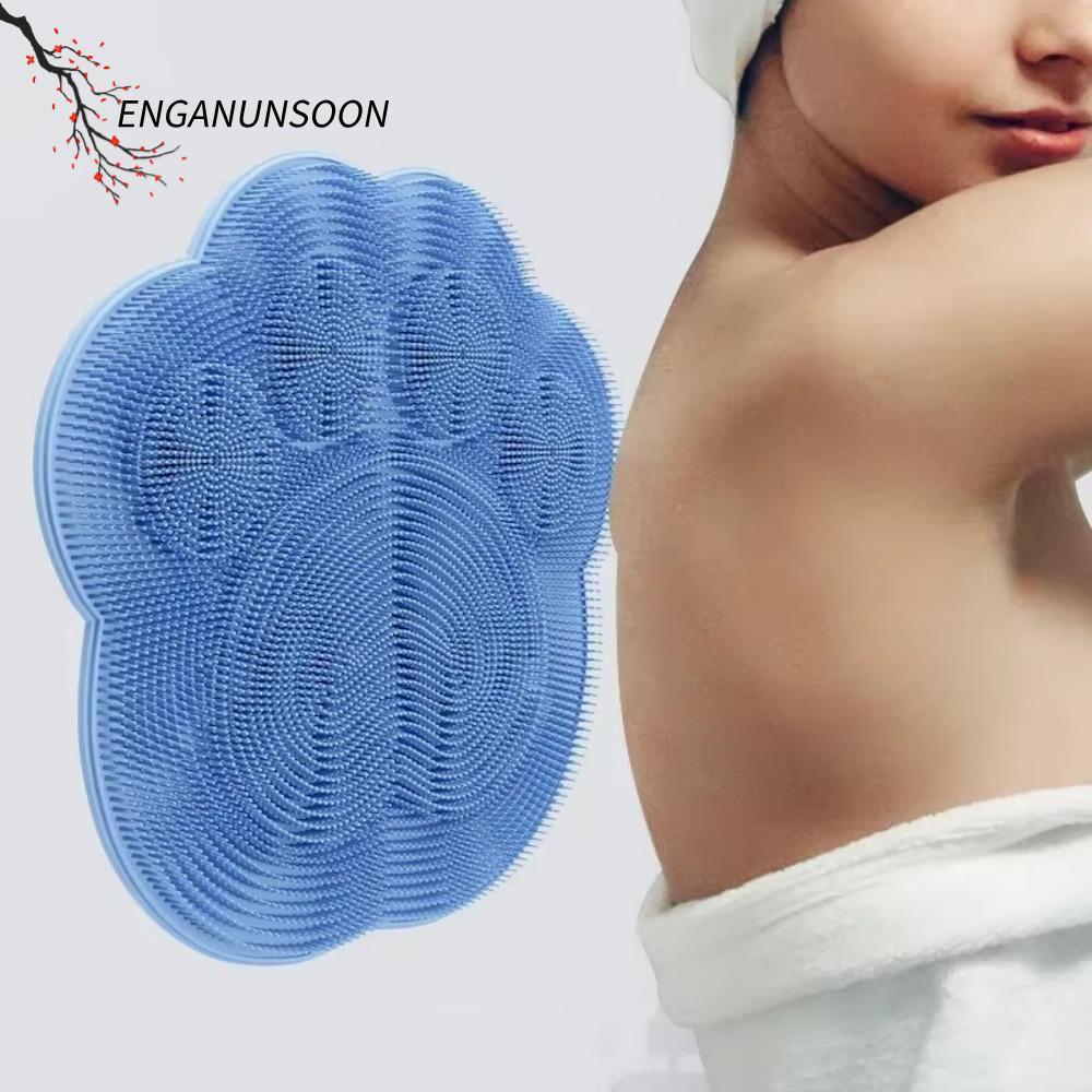 ENGANUNSOON แปรงนวด, กันลื่น Body Exfoliating Wash Foot Pad, ซิลิโคนพร้อม Sucker Bath Massager Pad ห้องน้ํา