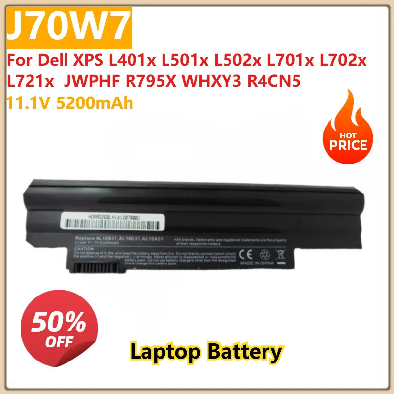 สําหรับ Dell XPS L401x L501x L502x L701x L702x L721x JWPHF R795X WHXY3 R4CN5 6 เซลล์แบตเตอรี่แล็ปท็อ