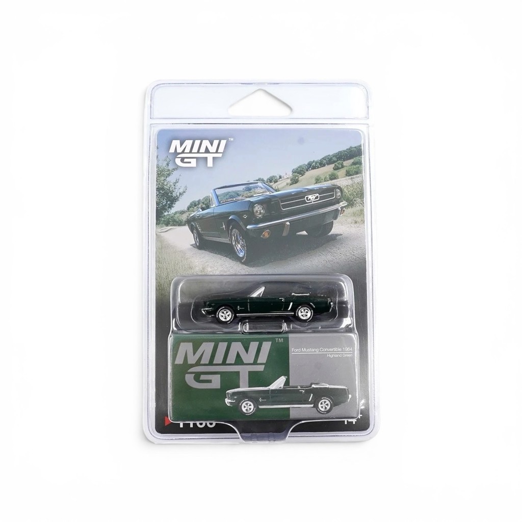 MINI GT No.1166 Ford Mustang Convertible 1964 Highland Green /Blister packaging MGT01166-BL ราคา ถูกที่สุด ดีลบีเคเค