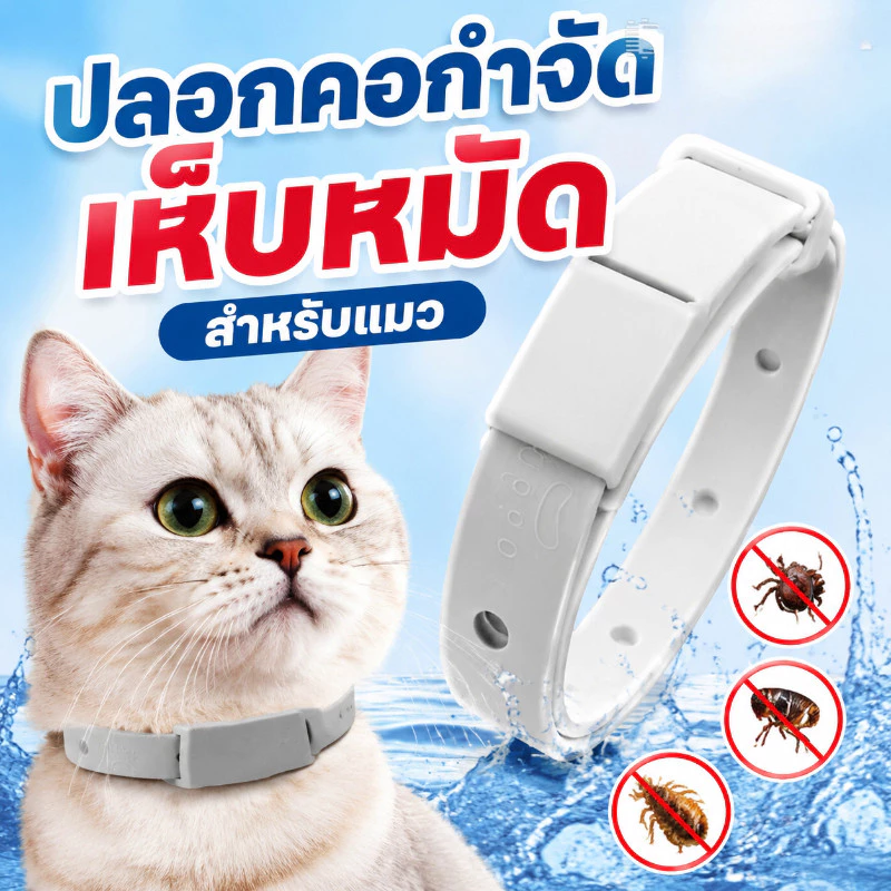 พร้อมส่ง🐾ปลอกคอกำจัดเห็บ หมัด สุนัข และแมว กันน้ำได้ ปลอกคอกันเห็บ ปลอกคอกันหมัด ใช้ได้นาน8เดือน