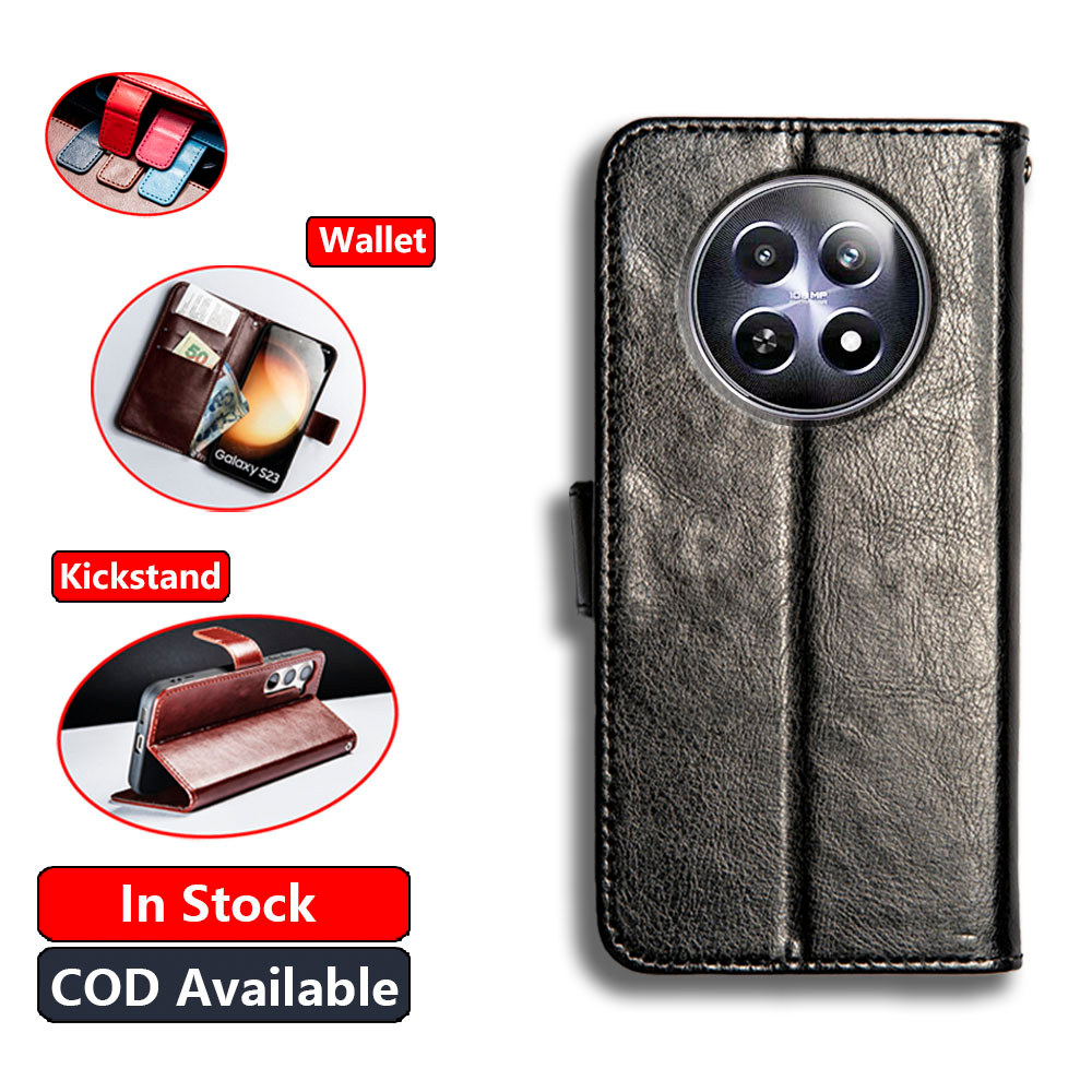 หนังคลาสสิกสําหรับRealme 12x C65 13 5G Narzo N65 70X RMX3998 กระเป๋าสตางค์VINTAGE Folioกรณีพลิกโน้ตบุ๊คสไตล์แม่เหล็กปิดKickstandช่องเสียบการ์ด