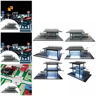 KOZEEY 1 64 Scale ที่จอดรถโรงรถ Diorama จอแสดงผลเดสก์ท็อปสําหรับ Hot Wheels รถ Miniatures ตู้โชว์