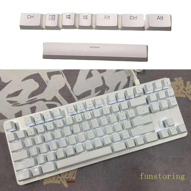FUN 8Key 6 0U Spacebar Keycap สําหรับคีย์บอร์ดแบบกลไก KeyCaps ABS Backlit Key