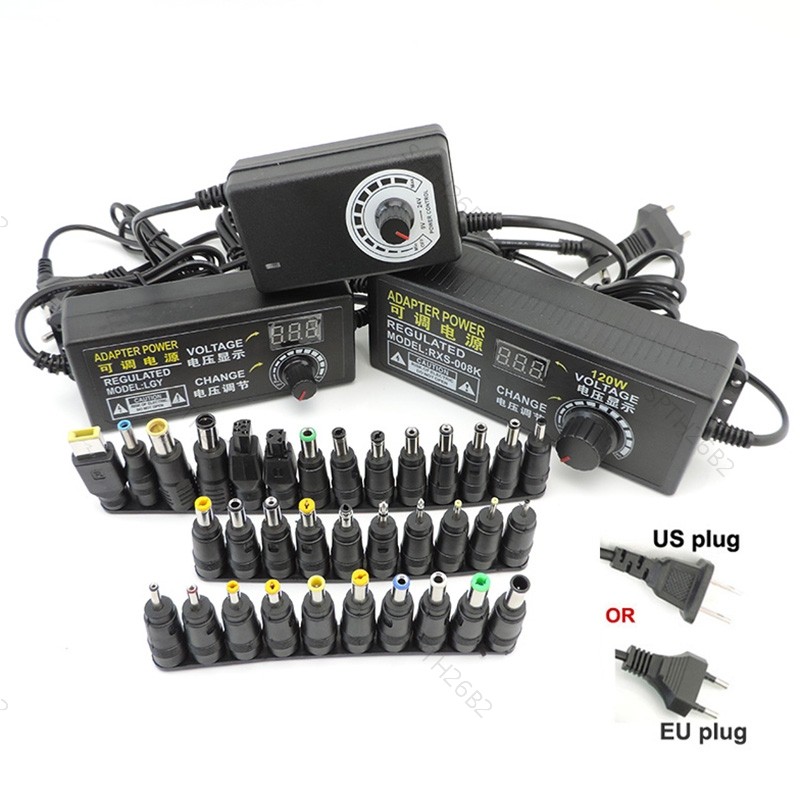 ปรับ AC to DC 3V 12V 24V 15v 9V-24V Universal อะแดปเตอร์แรงดันไฟฟ้า Regulated Power Supply Adatpor 1