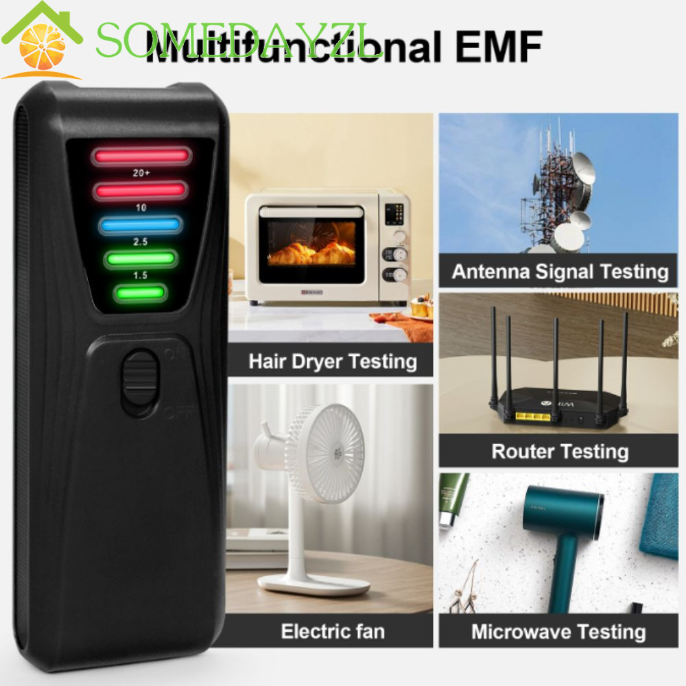 SOMEDAYZL เครื่องทดสอบรังสีแม่เหล็กไฟฟ้า, ความแม่นยําสูงแบบพกพา EMF Meter, EMF Magnetic Field Handhe