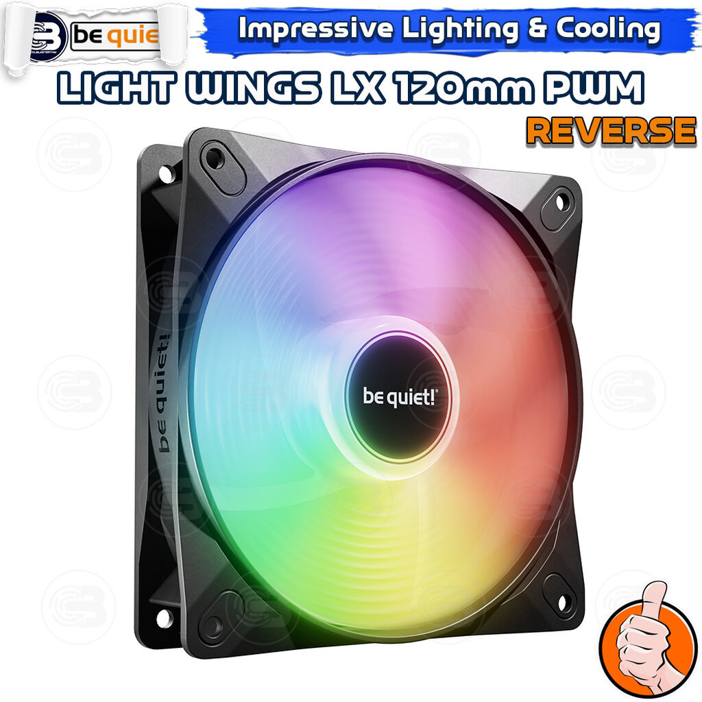 [CoolBlasterThai] Be Quiet Light Wings LX 120 PWM Reverse PC Fan Case (BL132) ประกัน 3 ปี