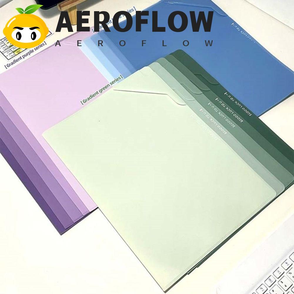 AEROFLOW โฟลเดอร์แฟ้ม, ที่เก็บแฟ้มจัดเก็บแบบจัดเรียงกันน้ํา, กระดาษทดสอบกระเป๋าใส่เอกสารพลาสติกรูปตัว L สีสันสดใสที่สร้างสรรค์