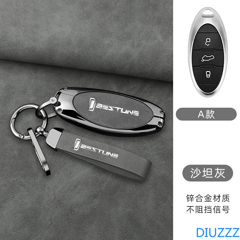 สําหรับ Bestune 3 ปุ่มเปลือกป้องกันโลหะ + หนังรถ Remote Key สําหรับ 2021 FAW Bestune T77 T77pro ใหม่