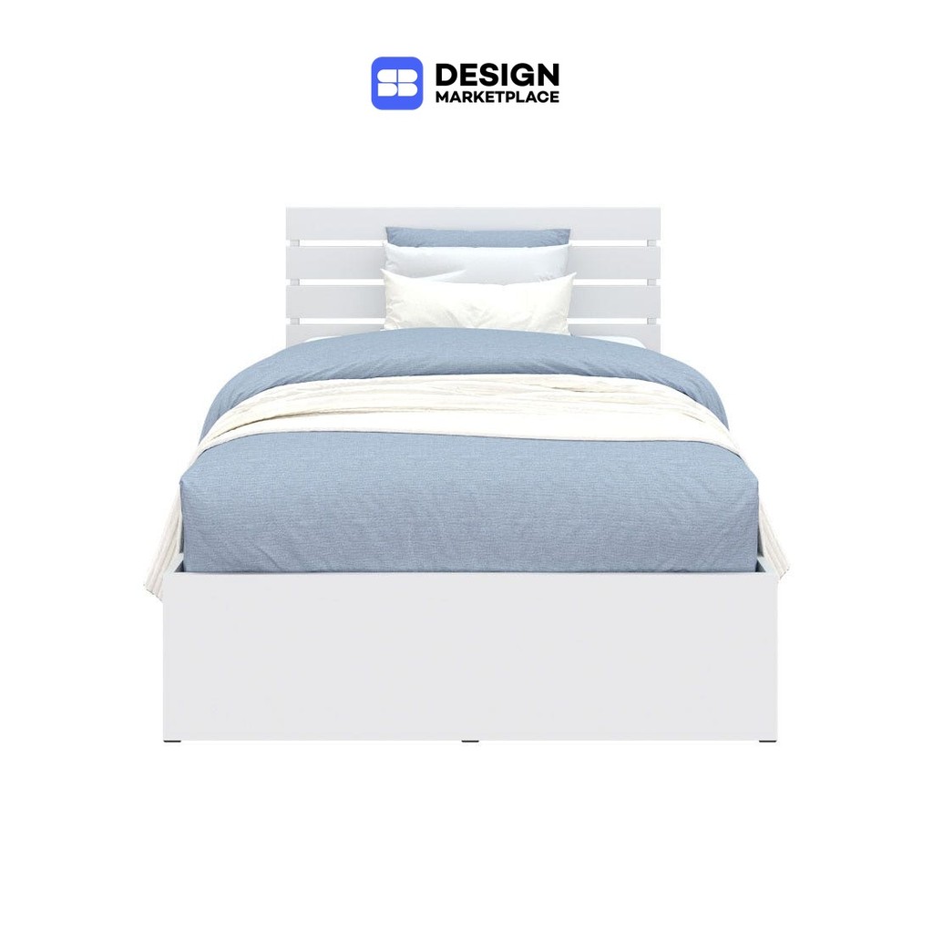 SB Design Square เตียง 3.5 ฟุต รุ่น Have สีขาว (114x200x90 ซม.)  แบรนด์ KONCEPT FURNITURE