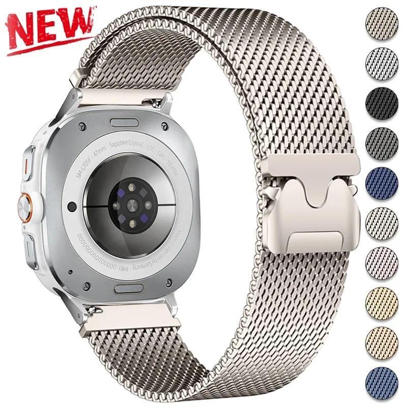 No Gaps Magnetic Strap for Samsung Galaxy Watch 8/8Classic Stainless Steel Bracelet for Galaxy Watch Ultra 47mm Band