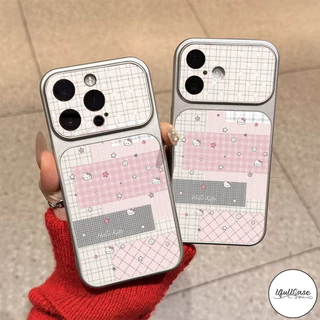 เคสเปลี่ยนสีหนัง ลาย Kitty ตาราง น่ารัก สไตล์ฮิต คู่รัก เข้ากันได้กับIPhone 17 air 12 16 14 11 13 15 Pro Max 16 15 Plus
