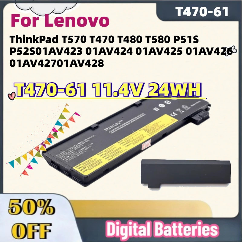 สําหรับ Lenovo ThinkPad T570 T470 T480 T580 P51S P52S01AV423 01AV424 01AV425 01AV426 ในสต็อก T470-61