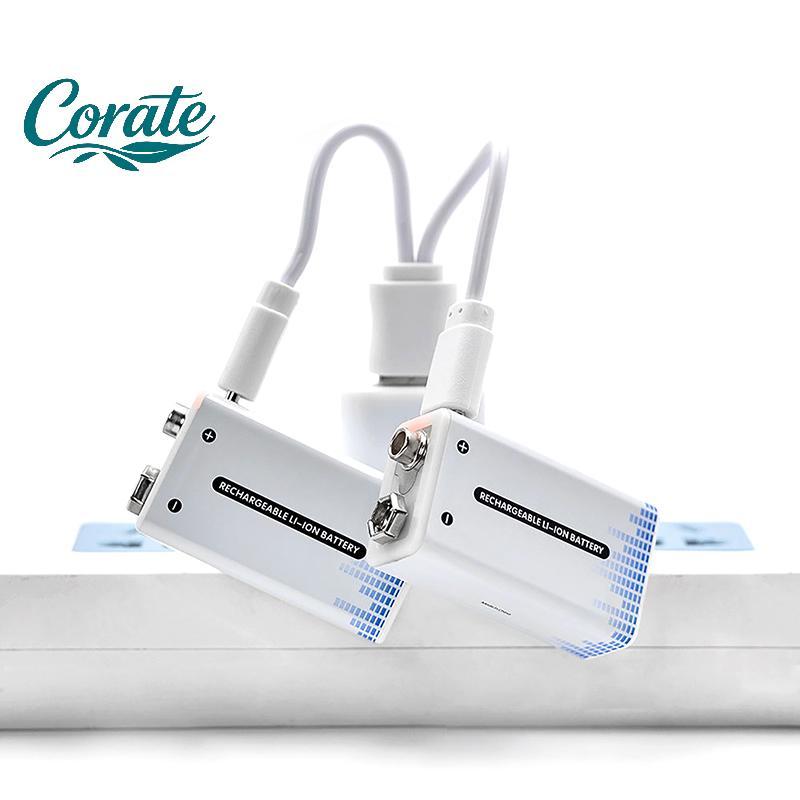 [Crate] แบตเตอรี่ 9V 9V li-ion Type-C แบตเตอรี่ แบตเตอรี่ลิเธียม 9v สําหรับมัลติมิเตอร์ไมโครโฟนของเล