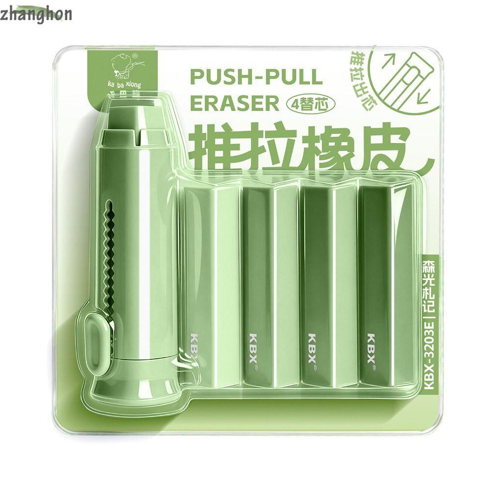 ZHANGHONG 5 ชิ้น/เซ็ต Push-pull Eraser, Triangle Gradient Color Eraser, คุณภาพสูงโดยไม่ต้อง Leaving Marks ดินสอยาง Back To School