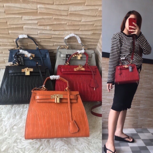 EA8 Kelly croco นกเขา 25 / herme kelly นกเขา / kelly coco