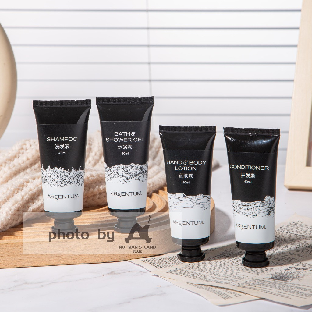 MGM Hotel Argentum Eau de Toilette แชมพู ครีมนวดผม ครีมอาบน้ํา มอยเจอร์ไรเซอร์ 40ml ชุดเดินทาง 8L0F 