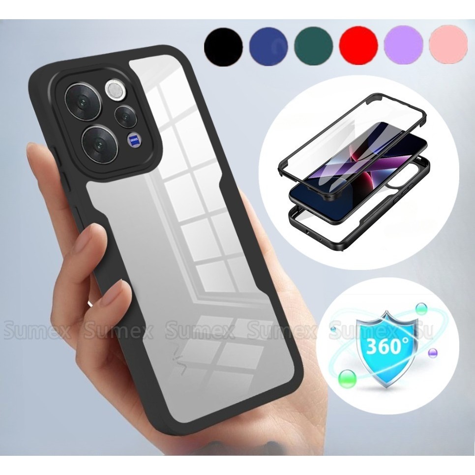 คู่กันกระแทกปลอกใสสําหรับ Vivo V70 5G เคสโทรศัพท์ 360 Full Body Soft TPU + Hard PC Clear ฝาหลัง Vevo