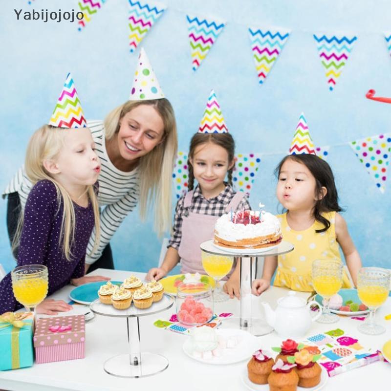 Yabijojojo ขาตั้งเค้กอะคริลิคใสสําหรับขนมหวาน Cupcake Ra, Pastry Candy Display Stand สําหรับงานแต่งง