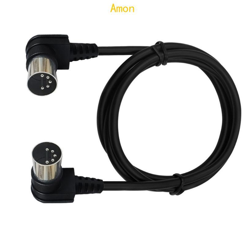 Amon Din 5pin Cable MIDI Extension Cable MIDI 5-Pin DIN Male to Male Extension Cord
