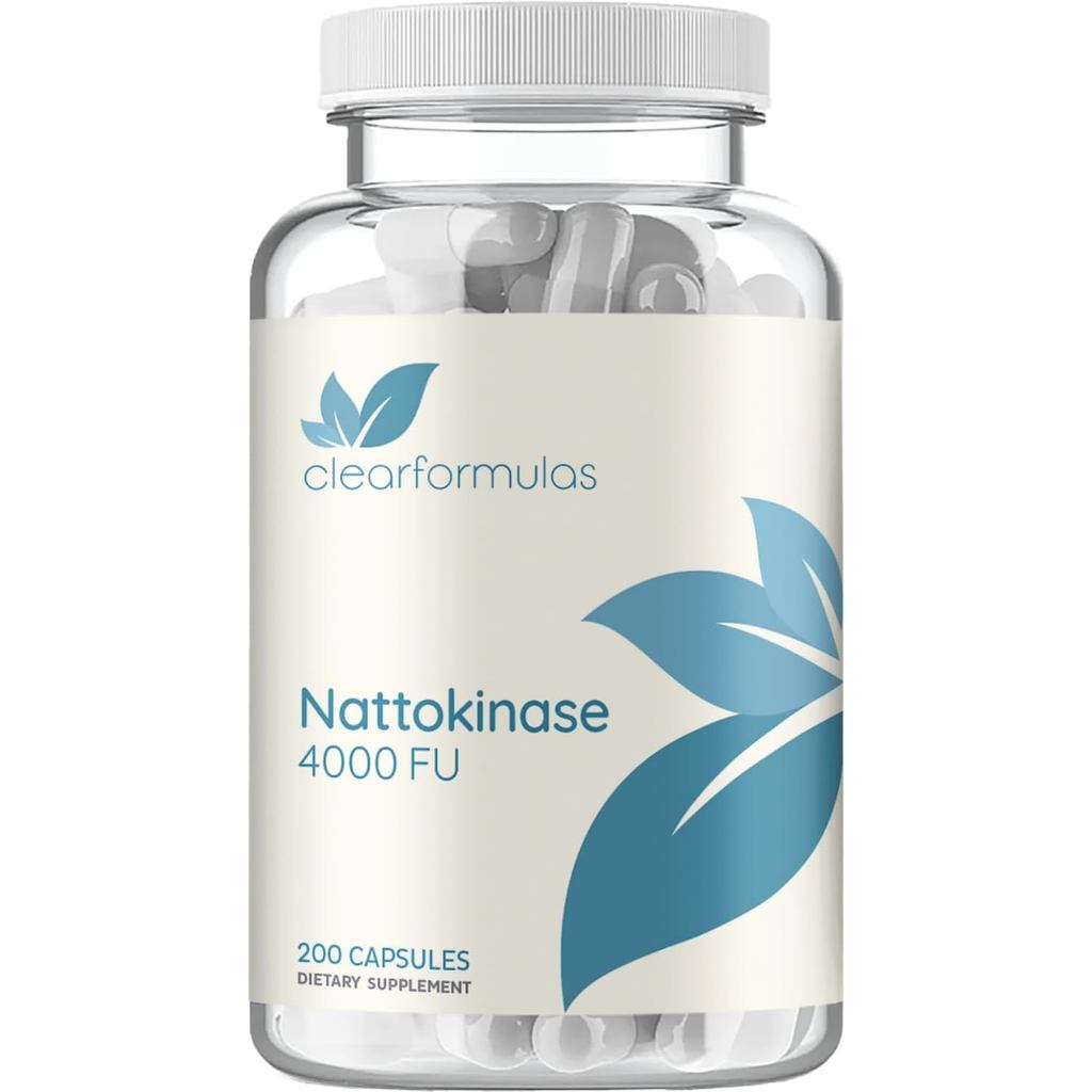 Nattokinase 4000 FU Enzyme peoplement - Double Strength Nattokinase จาก Potency สูง Non-GMO Gluten F