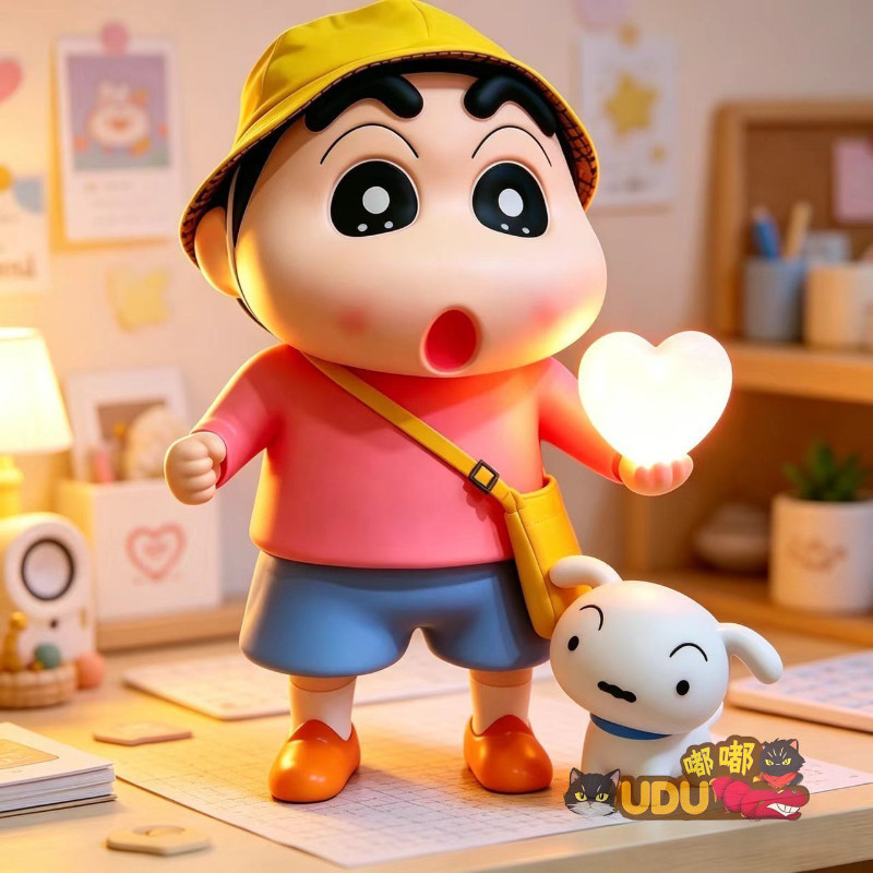 Luminous Love Crayon Shin-Chan Hand-Made เครื่องประดับเดสก์ท็อปโรงเรียน Crayon Shin-Chan Shin-Chan L