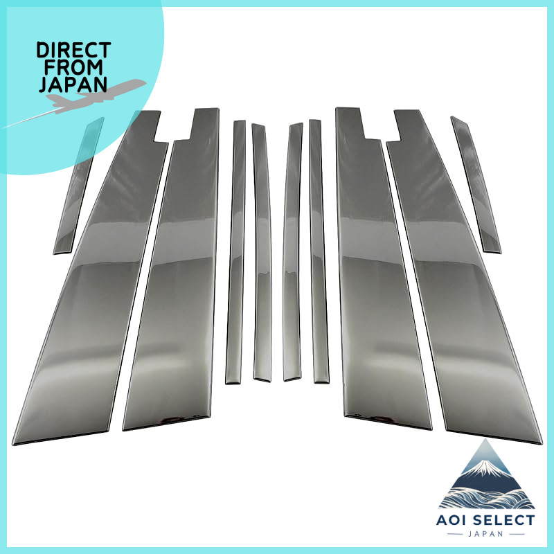 BRIGHTZ Corolla Cross 10 11 15 16 Ultra-mirror Stainless Black Plated Pillar Panel with Useful Visor