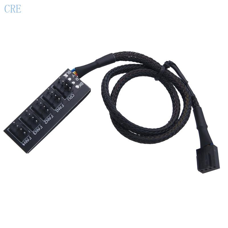 PWM Fan Adapter 5 Way Splitter for 4Pin Computer Motherboards Fan Controller