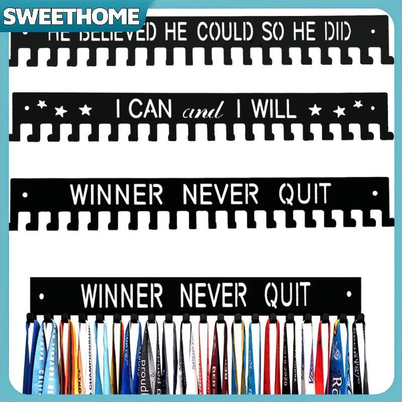 SWEETHOME เหรียญจอแสดงผล Ra เหรียญโลหะแขวนผู้ถือติดผนังขนาดใหญ่ความจุรางวัลสําหรับ Race ฟุตบอลกีฬาคาราเต้
