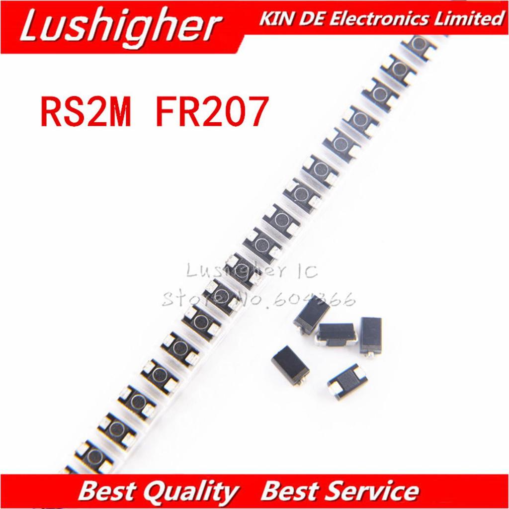 100PCS RS2M DO-214 FR207 DO-214AC SMA Rectifier Diode