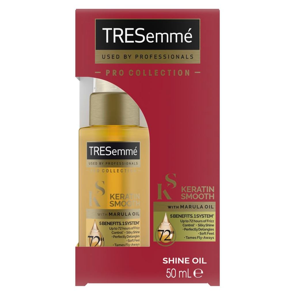 TRESemmé Pro Collection Keratinooth Shine Oil with keratin และ marula oil เพื่อผมนุ่มเงางาม ไม่ชี้ฟู