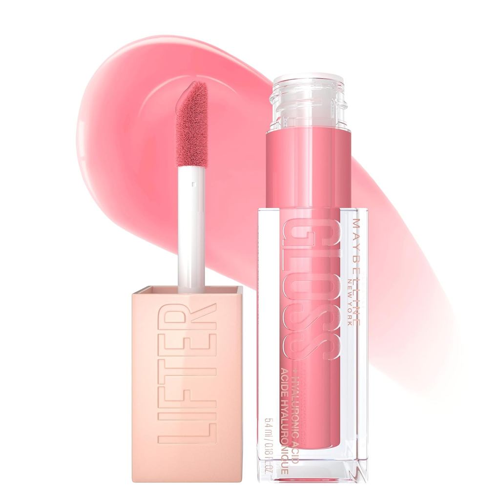 Maybelline New York Lifter Gloss Hydrating Lip Gloss with Hyaluronic Acid, Gummy Bear, Sheer Light P
