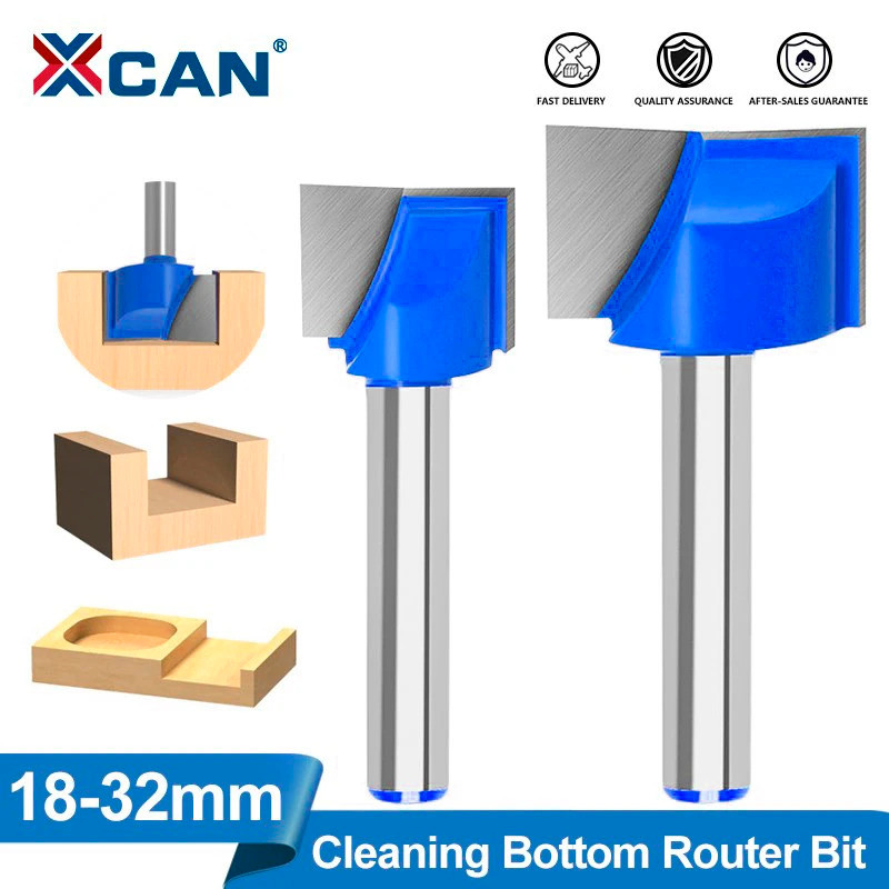 HB XCAN ด้านล่างทําความสะอาด Router Bit 1 PC 8 มม. Shank 18/20/22/25/30/32 มม.ทําความสะอาดเครื่องตัด