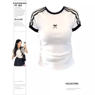 【จัดส่งตลอด 24 ชั่วโมง】M-4XLมีหลายสีให้เลือกคอกลมเสื้อครอปเท่ๆเสื้อแฟชั่นผู้หญิงวัยรุ่นสวยๆรุ่นยอดนิยมชุดเดรสสวยหรูลุค