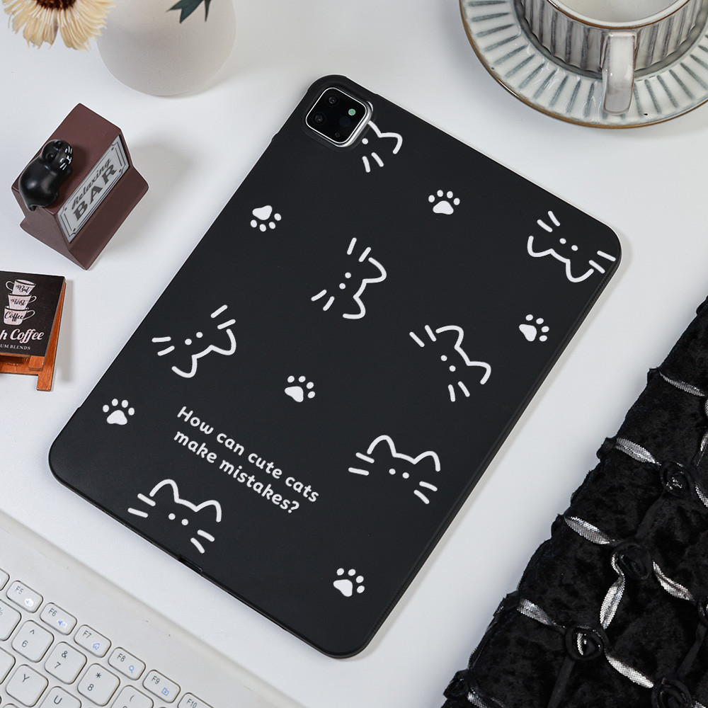 🔥 เคสแท็บเล็ตสำหรับ Samsung Tab A9 A8 A7 S10 lite Tab S7 S8 S9 FE Plus + S11 Ultra Cat เคสซิลิโคนนิ่มสำหรับแท็บเล็ต