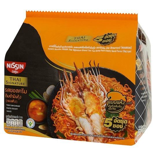 [สินค้าส่งด่วน] นิสชินซองพรีเมี่ยมครีมต้มยำมันกุ้ง แพ็ค 5 NISSIN TOMYUM SHRIMPCREAMY SOUP PACK 5