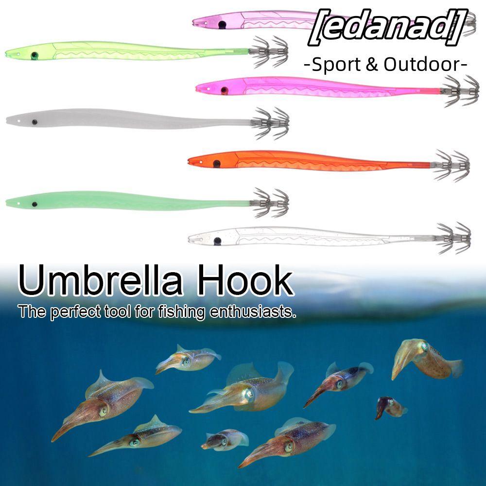 EDANAD ร่ม Hook Fishing Tackle Octopus Hook Jigs Fishing Lure