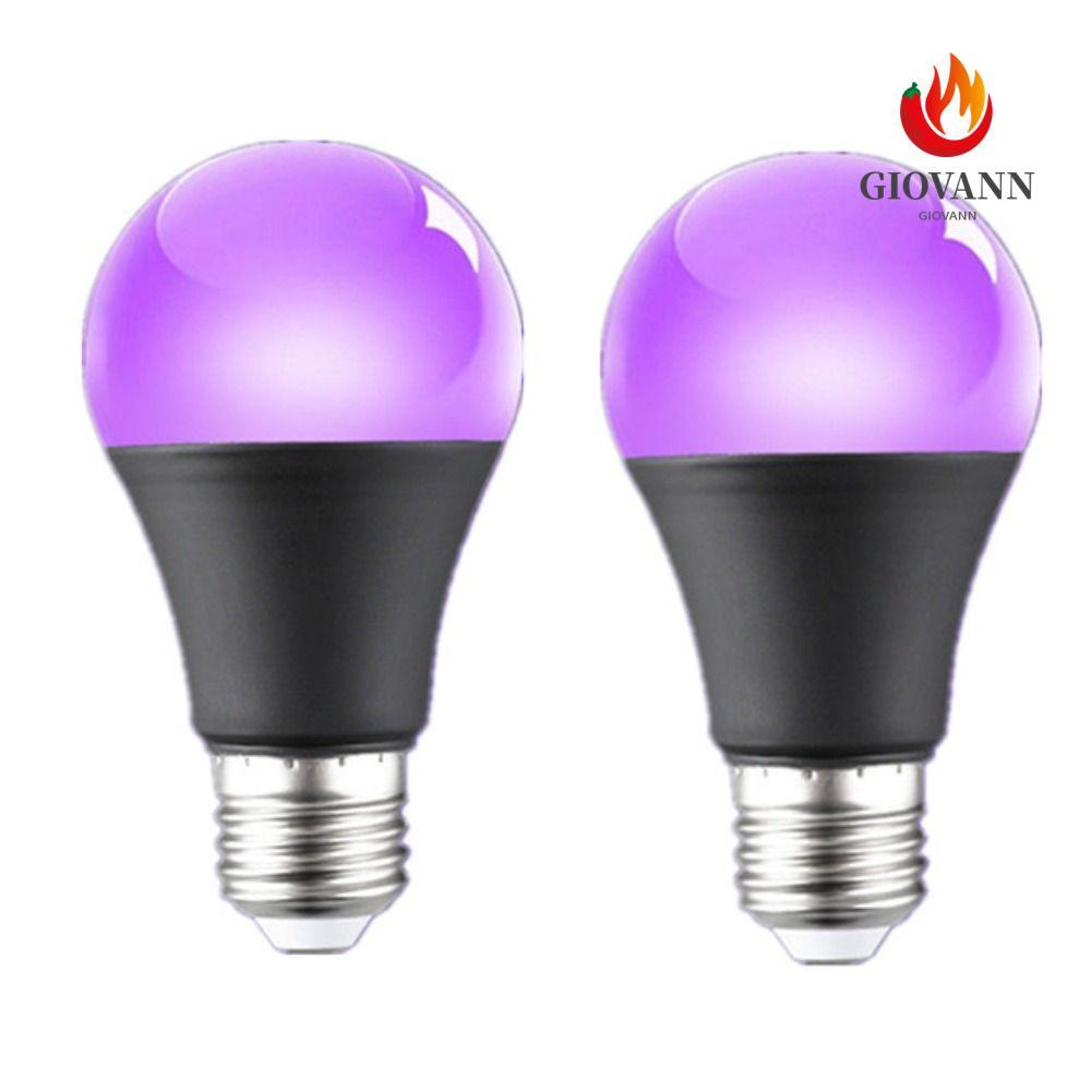 GIOVANNI UV Purple Bulb, Aluminium 360 Glow Purple Black Light Bulb, Home Decor 10W 85-265V E26/E27 