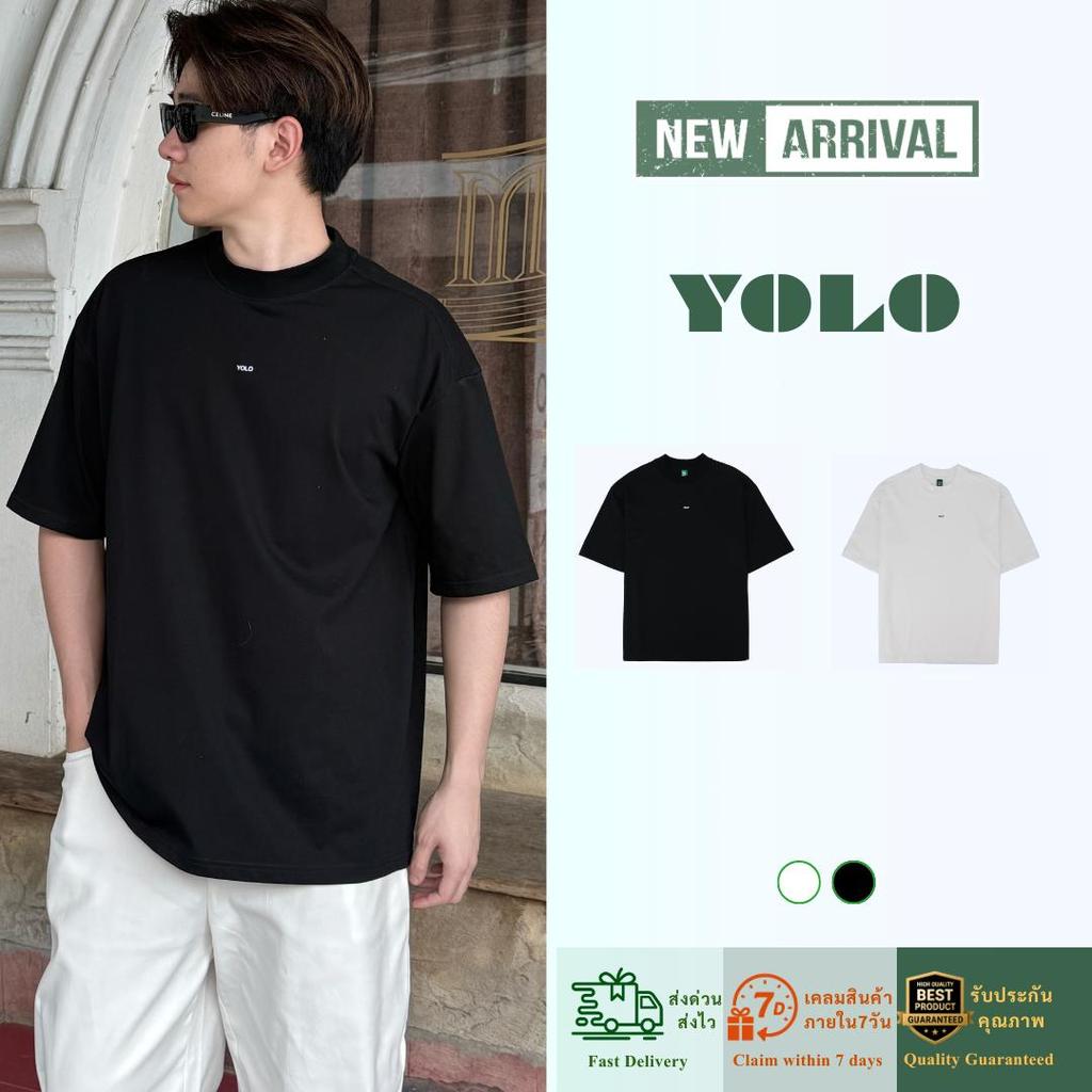 YOLO เสื้อยืด OVERSIZE เสื้อยืดโอเวอร์ไซส์ เสื้อคอตตอน คอกลม Y2627