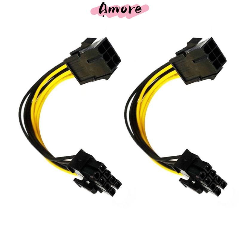 Amore GPU 8 Pin กราฟิกการ์ด GPU 8 Pin ชาย GPU 6Pin ชาย Sleeved Splitter