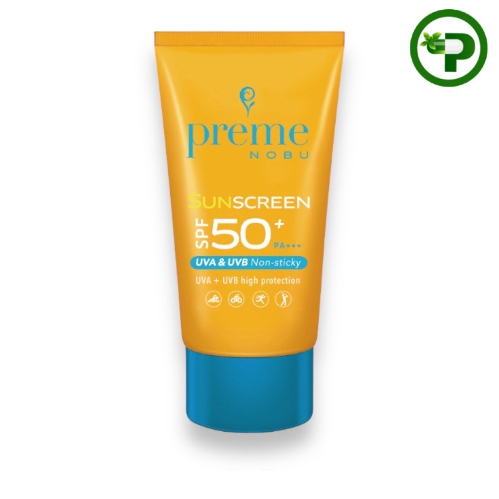 Preme Nobu Sunscreen SPF 50+ PA+++ ครีมกันแดดคอลลาเจน พรีมโนบุ กันน้ำ กันเหงื่อ