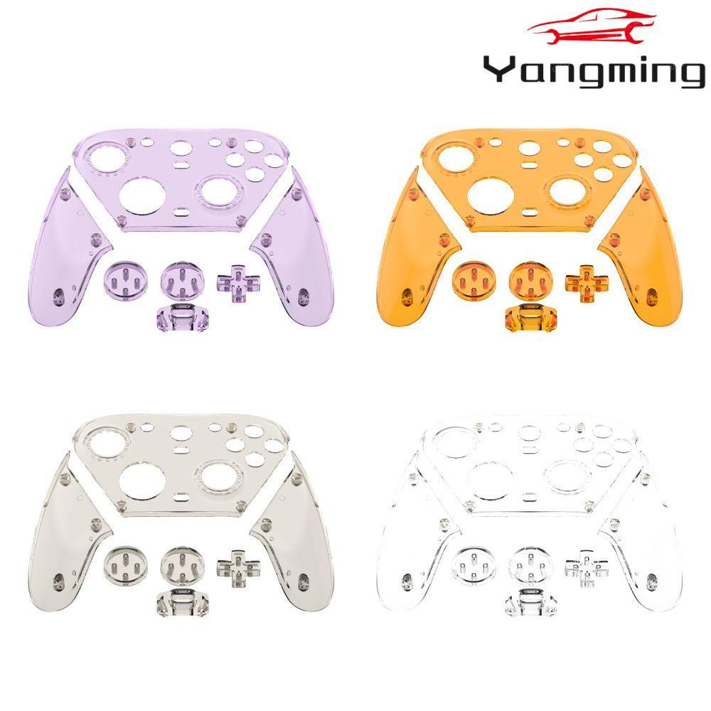 YANGMING Gaming Controller Protective, Magnetic Replacement Front Faceplate, เปลือกตกแต่งโปร่งใสสําห
